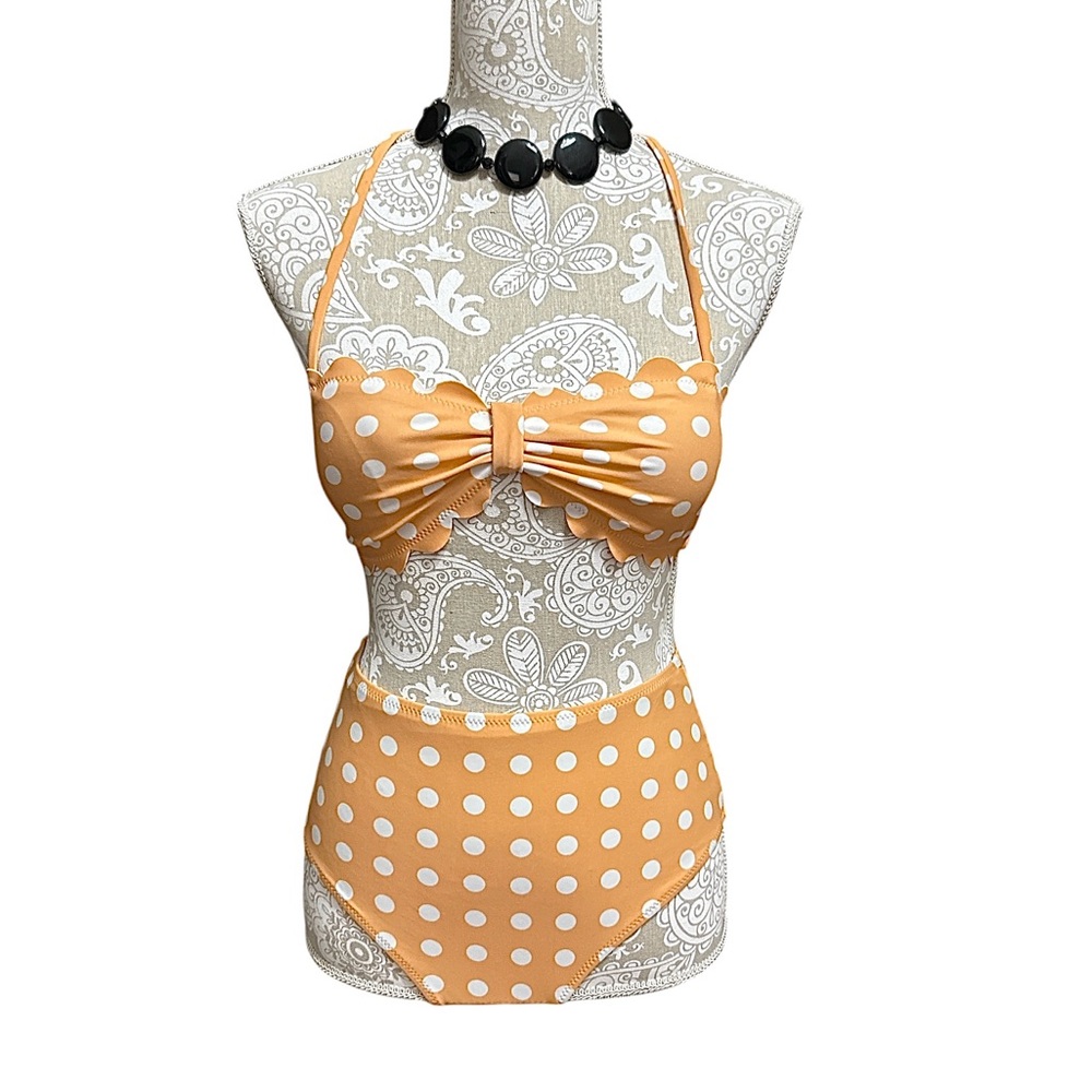 Cupshe Orange sherbert Polka Dot Bikini Set